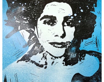 PJ Harvey - linoleum print