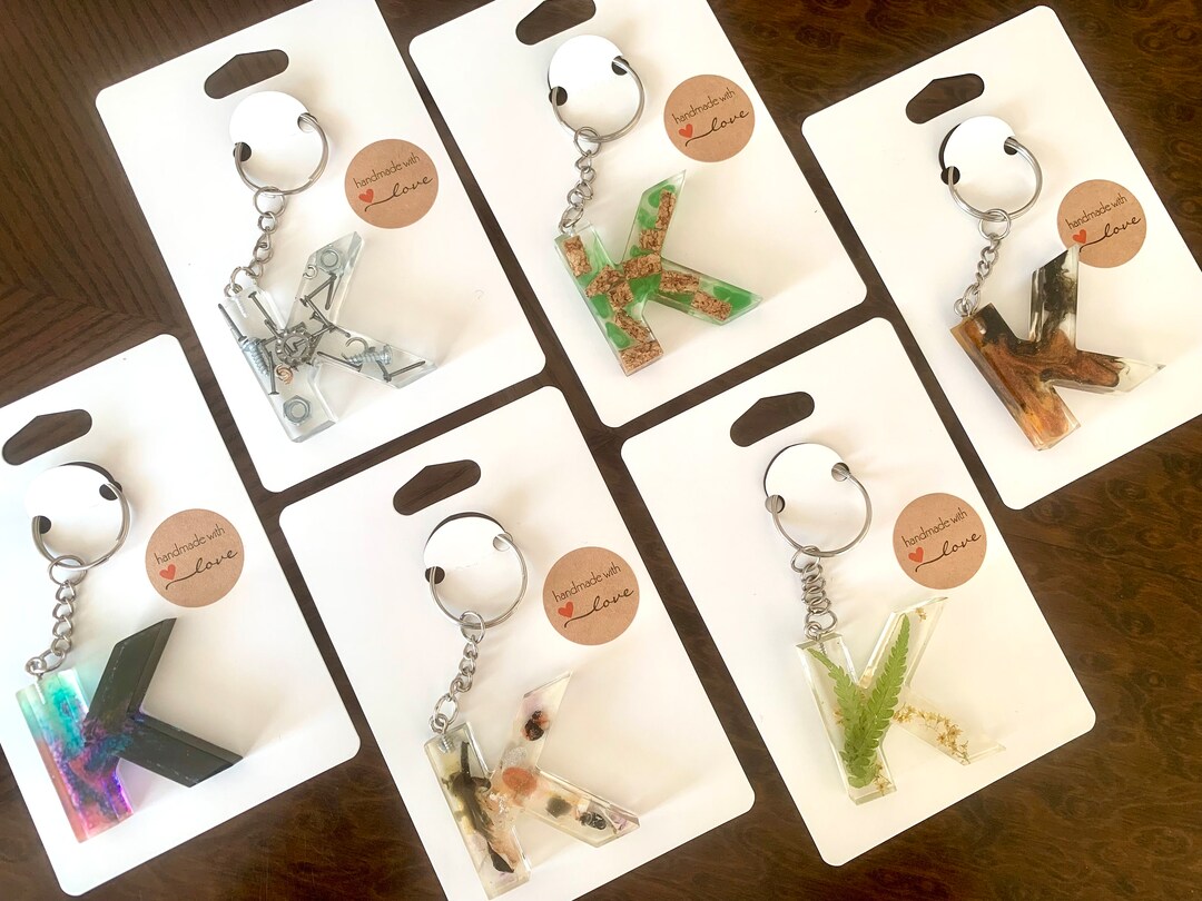 Letter K Keychain for Girls, Boys, Men, Women, Children Bag Charm ...