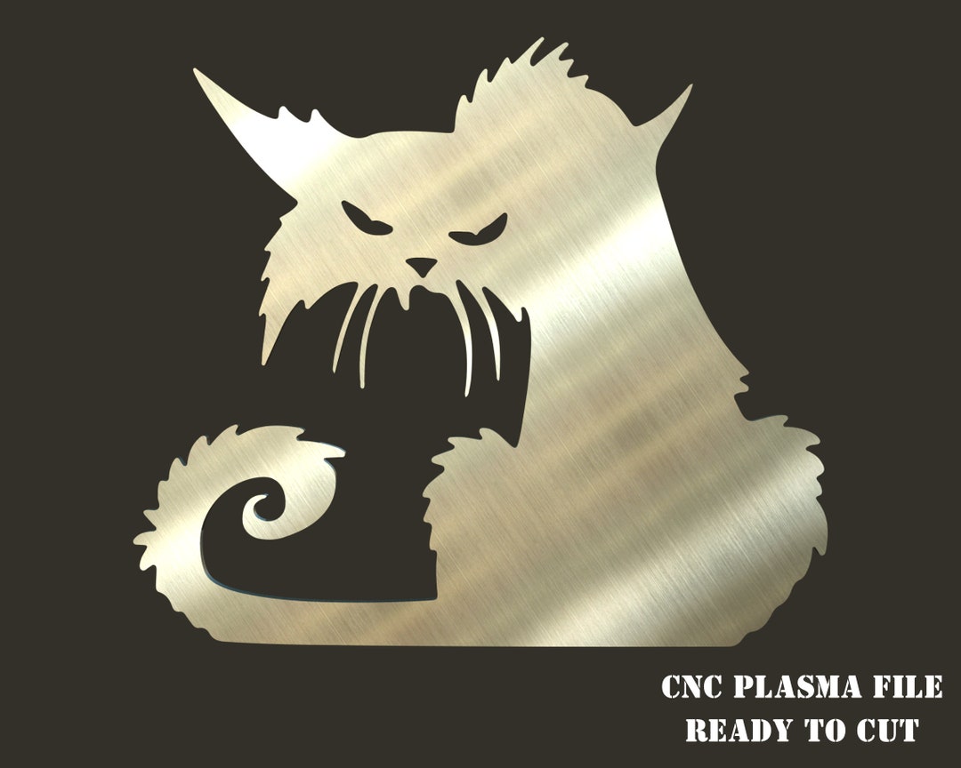 Angry Cat DXF Dxf Files for Plasma Steel Art Design Rusty - Etsy Australia