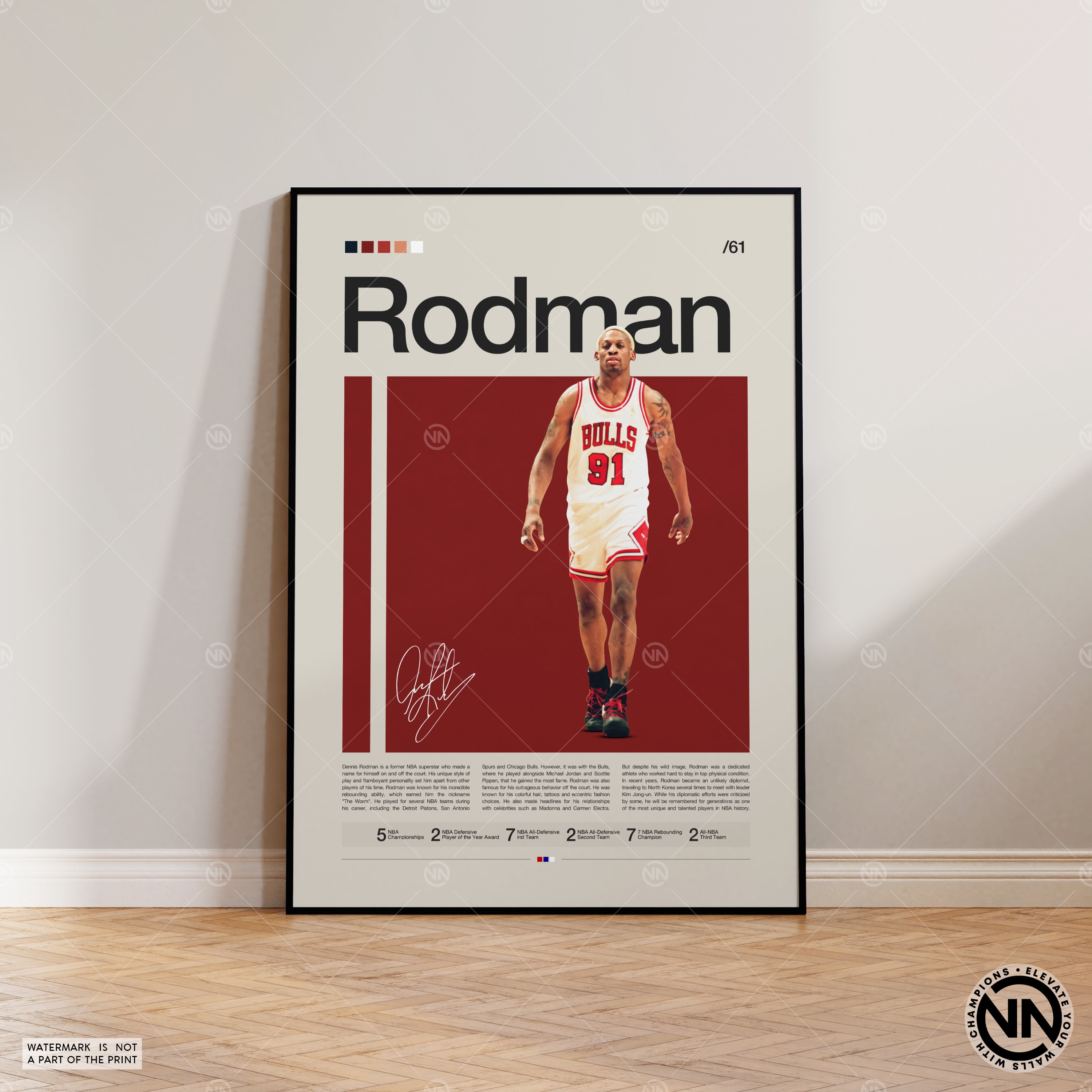 Vintage Dennis Rodman The Worm - The Last Dance - Posters and Art Prints