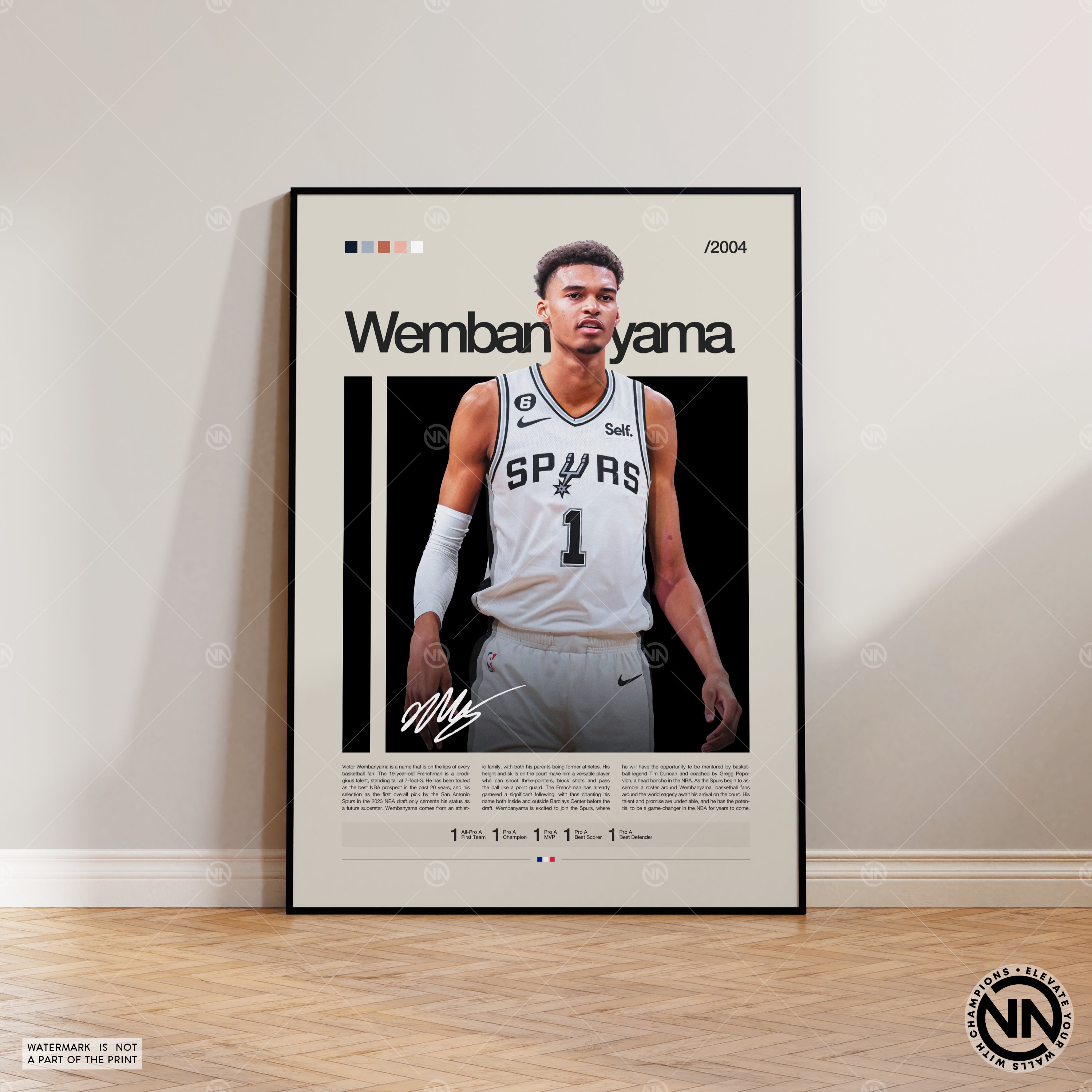 Tank For Wembanyama - San Antonio Spurs Basketball Poster for