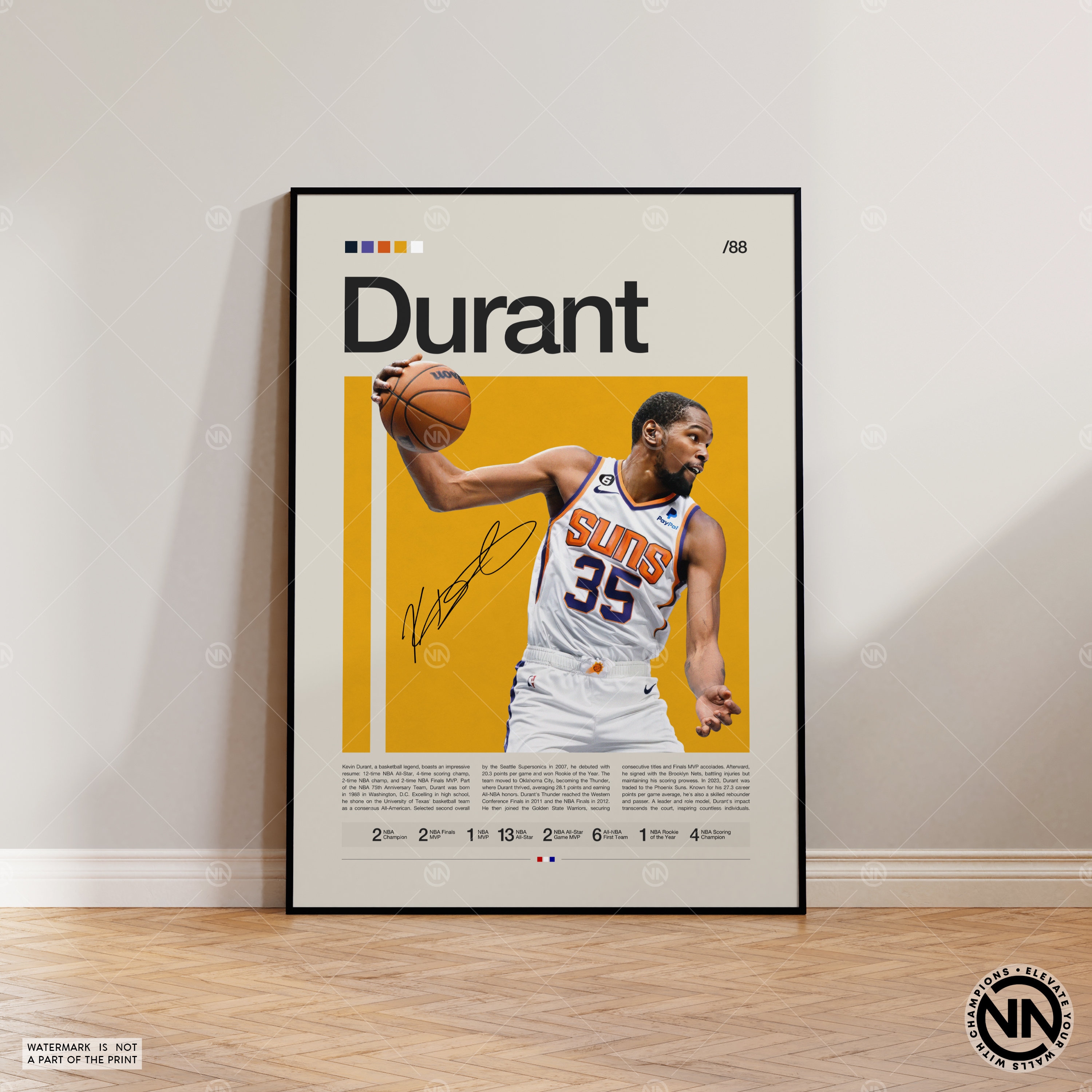 Professional Basketball Player Brooklyn Nets Kevin Durant Personality  Wallpaper Poster Decorative Painting Canvas Wall Art Living Room Posters  Bedroom Painting 28x42inch(70x105cm) : : Home