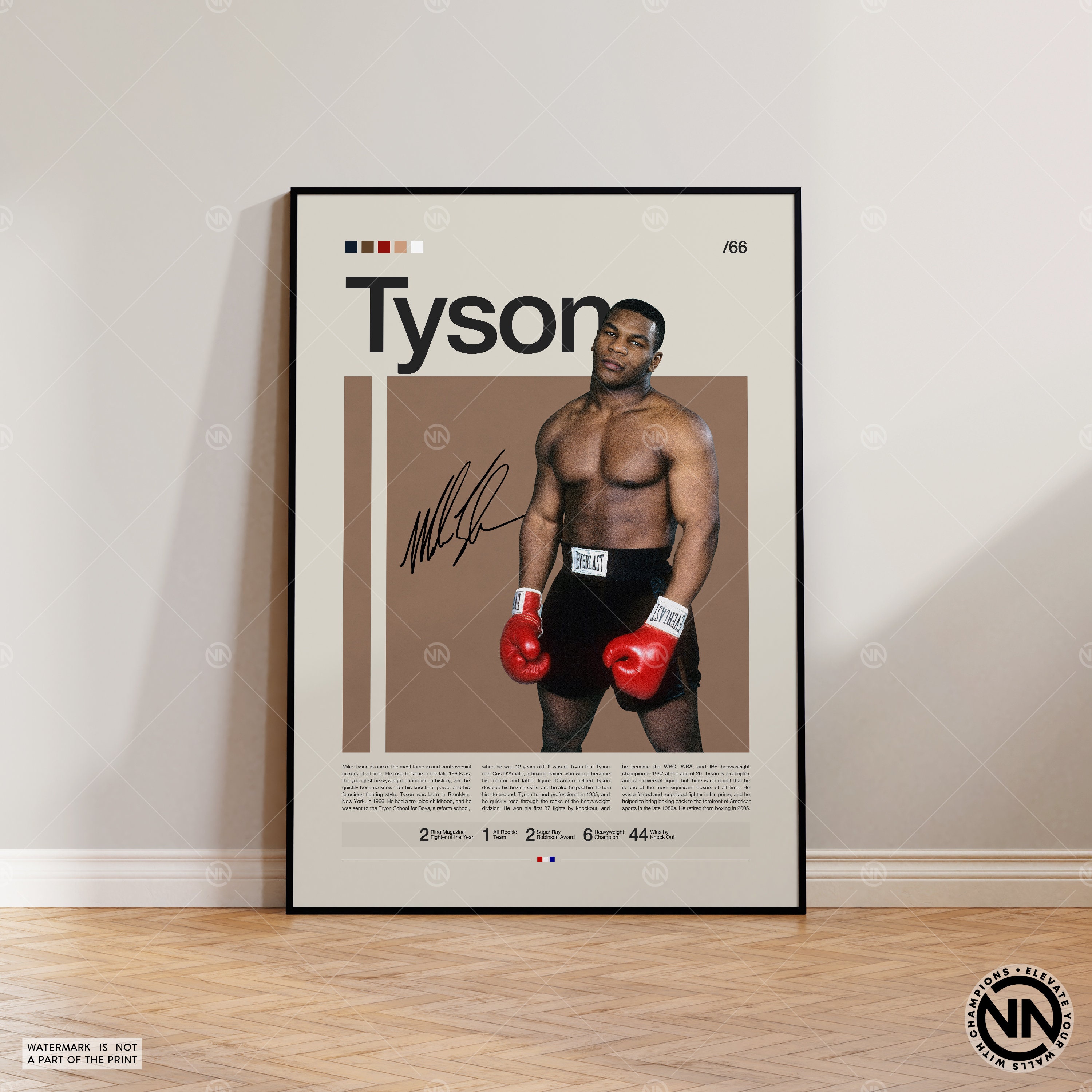 Mike Rafi Poster Mike Tyson Fight Poster