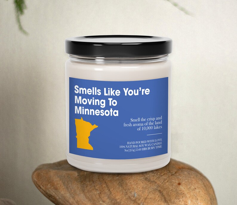 Smells Like You're Moving to Minnesota Candle, Minnesota Gift