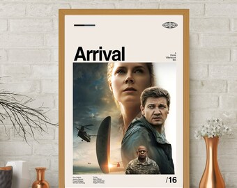 Arrival Movie Poster, Arrival Print, Minimalist Art, Vintage Poster, Modern Art, Midcentury Poster, High Quality, Room Decor, Gifts For him