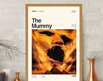 The Mummy Poster, The Mummy Print, Movie Poster, Minimalist Art, Midcentury Art, Vintage Poster, Vintage Poster, Wall Decor, Gifts for him