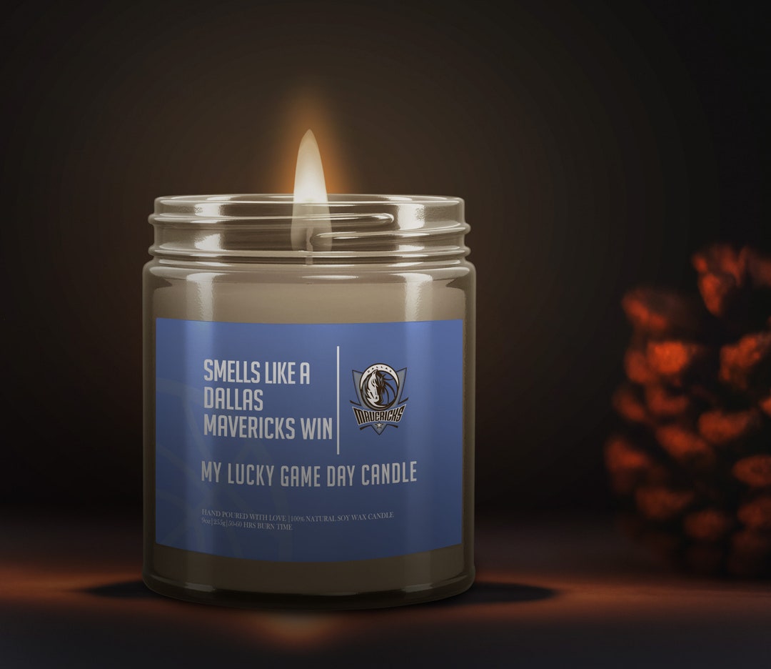 Smells Like A Mavericks Win Candle, Dallas Lucky Game Day Candle, Soy Candle, NBA Mavericks Gift