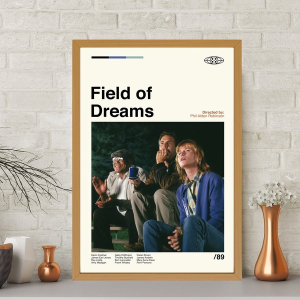 Field Of Dreams Poster, Field Of Dreams Movie, Midcentury Art, Minimalist Poster, Vintage Poster, Wall Decor, High Quality, Gifts For Him