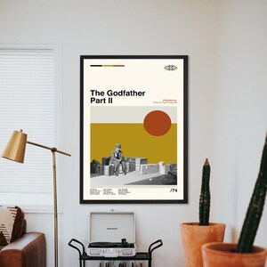 The Godfather Part II Poster, Retro Movie, Poster Print, Film Poster, Vintage Poster, Modern Art, Home Decor, Minimalist Art, Wall Decor