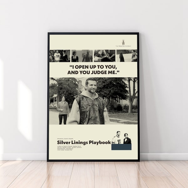 Silver Linings Playbook Poster, David O Russell, Vintage Poster, Minimalist Art, Midcentury Art, Retro Poster, Modern Art, Wall Decor