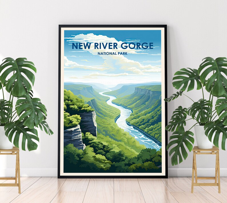 New River Gorge Poster New River Gorge Print Virginia - Etsy