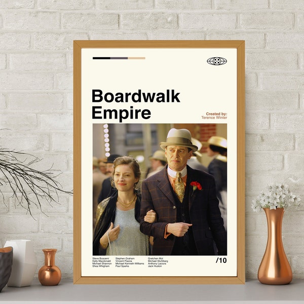 Boardwalk Empire Poster, Boardwalk Empire Print, Midcentury Art, Minimalist Art, Vintage Poster, Modern Art, High Quality, Wall Decor