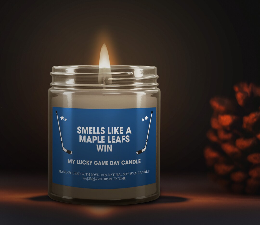 Smells Like A Maple Leafs Win Candle, Toronto Lucky Game Day Candle