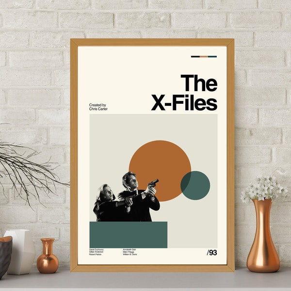 Affiche X-Files, affiche du film X Files, art minimaliste, affiche vintage, art moderne, affiche personnalisée, haute qualité, décoration de chambre