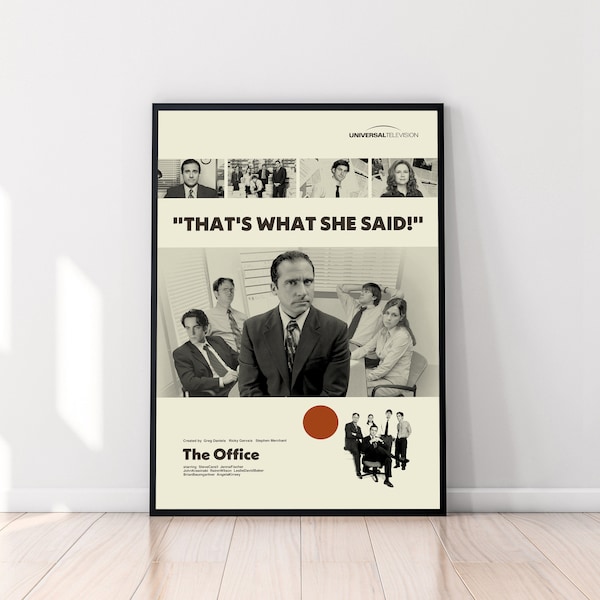 The Office TV Series Poster, The Office Poster, Minimalist Movie Poster, Art Print, Wall Decor, High Quality, Custom Poster, Mom Gifts