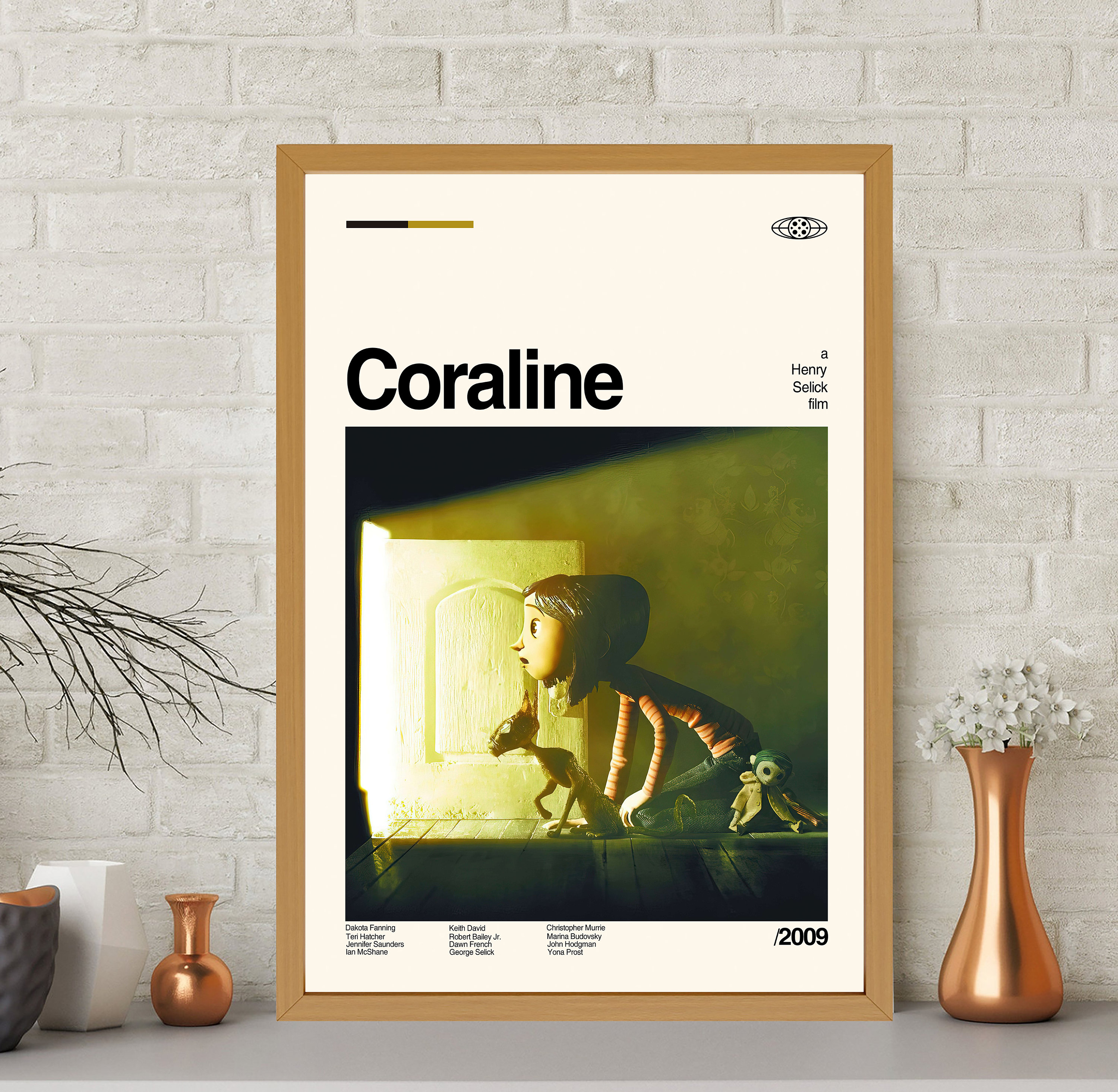 Horror Movie Poster Coraline Poster Anime Movie Canvas Art Poster Wall  Picture Print Modern Family Bedroom Decor Posters