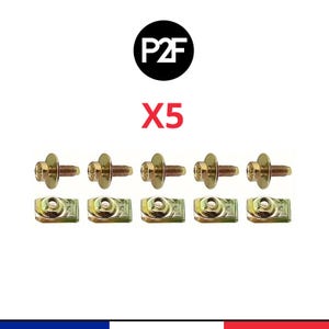 Pack of 5/10 Galvanized Steel Screws M6 – Bumper Fixing Kit / Auto Repair