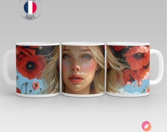 Un chapeau de coquelicot : Mugs Personnalisés