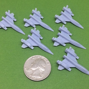 Anime Space Fighters Type-A (Set of 6) Wargame Miniatures