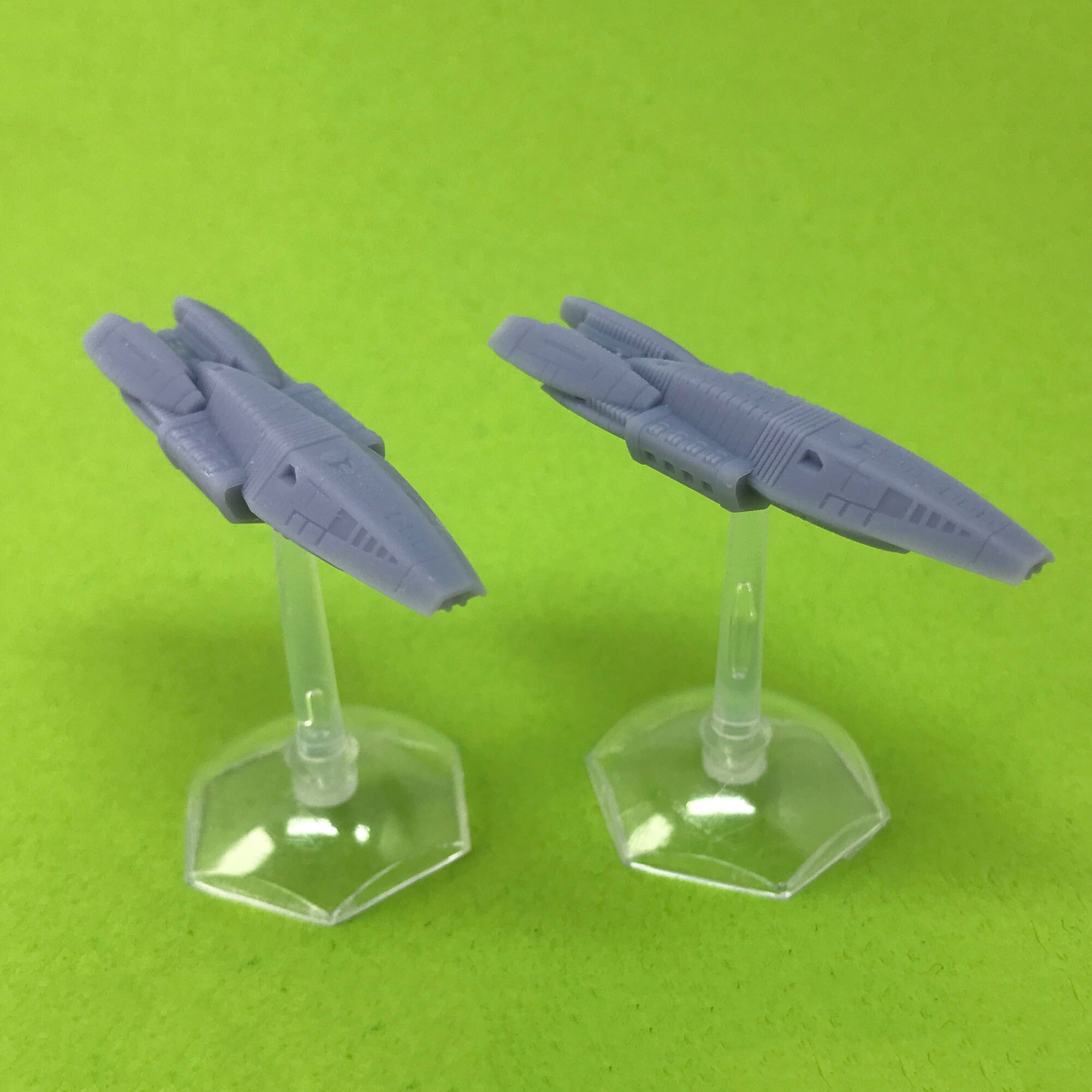 Adamant Frigate Ships Miniatures - Set Of 2 Battlestar Galactica Wargame Models