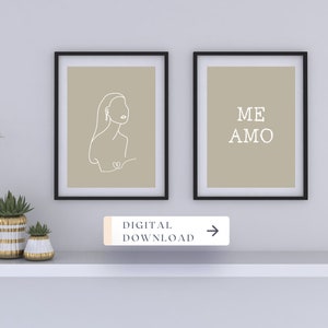 Pack 2 printable sheets, boho decorative sheets, minimalist sheets, psychology sheets, women, self-love, wall decoration
