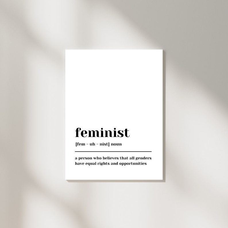 Photo inspiration: Printable Feminist Art Print Decorative Foil Feminism Photo Inspiration