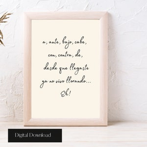 Minimalist poster with inspirational text, downloadable printable poster, phrase poster, wall decoration, Nordic style, live singing