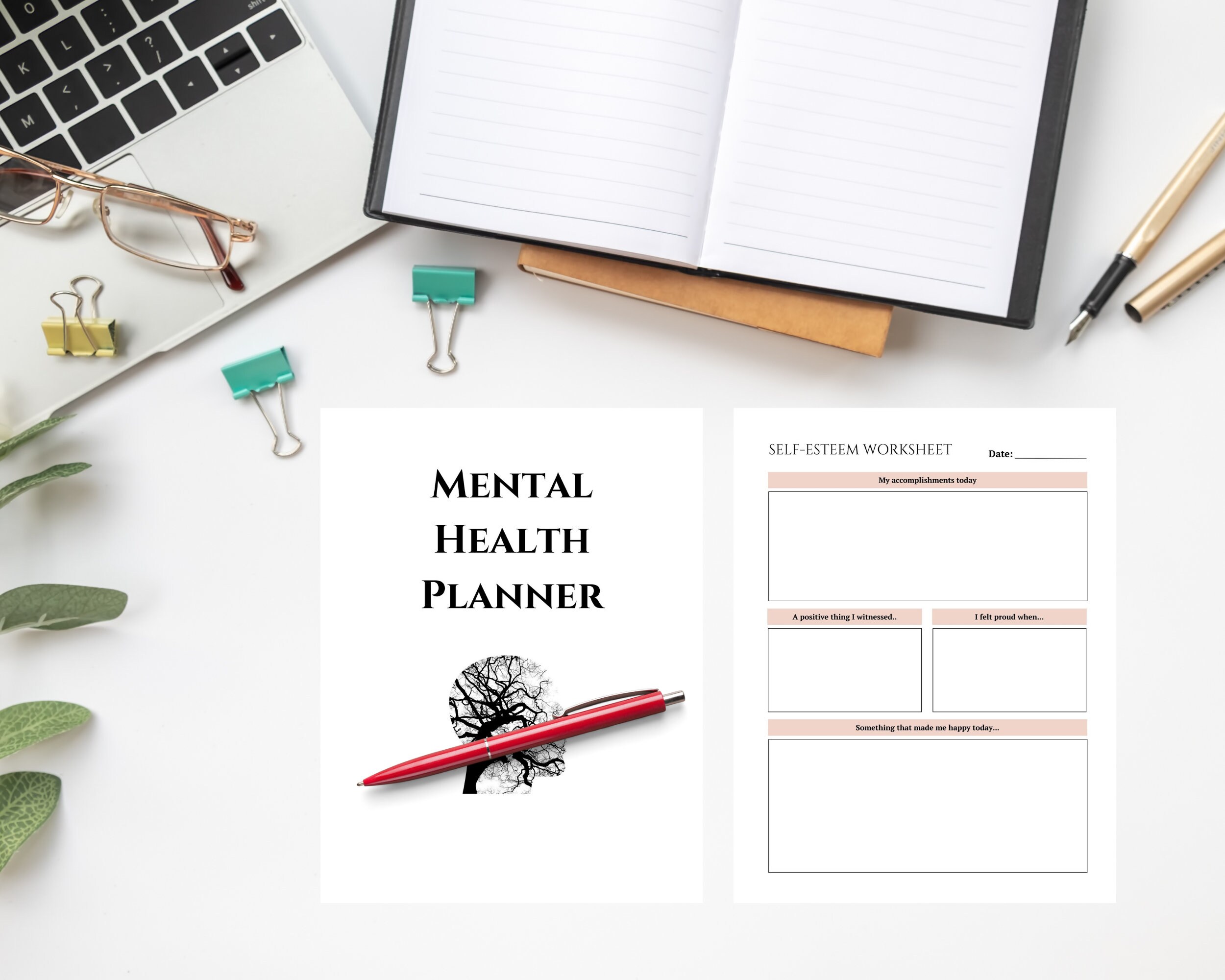 Mental Health Journal Printable Mental Health Planner Anxiety Mood ...