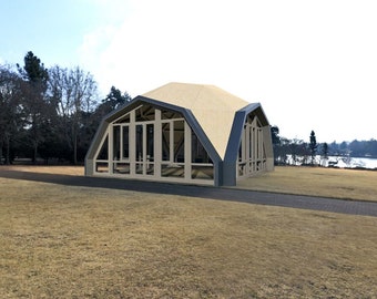 Geodesic dome/ Quadro sphere wooden 7x7 meter- Digital plans/working drawings/DIY build plans.