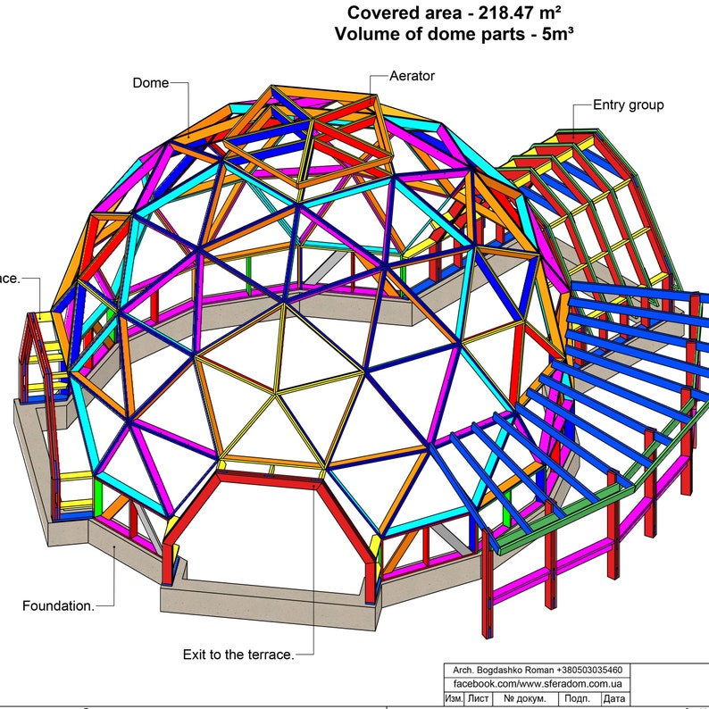 Geodesic Dome Building Plan 11meter Wooden Digital Etsy