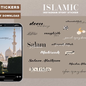 80+ Instagram Story Sticker Islamische PNG digital Procreate