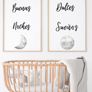 Spanish Good Night Buenas Noches Dulce Sueños Nursery Decor Spanish