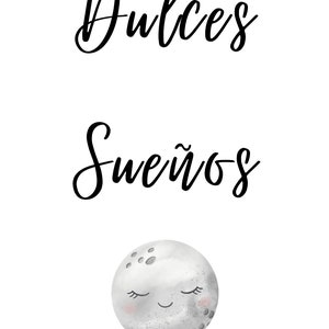 Spanish Good Night Buenas Noches Dulce Sueños Nursery Decor Spanish