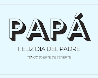 Spanish Father's Day Card | Feliz Dia Del Padre | Happy Father's Day