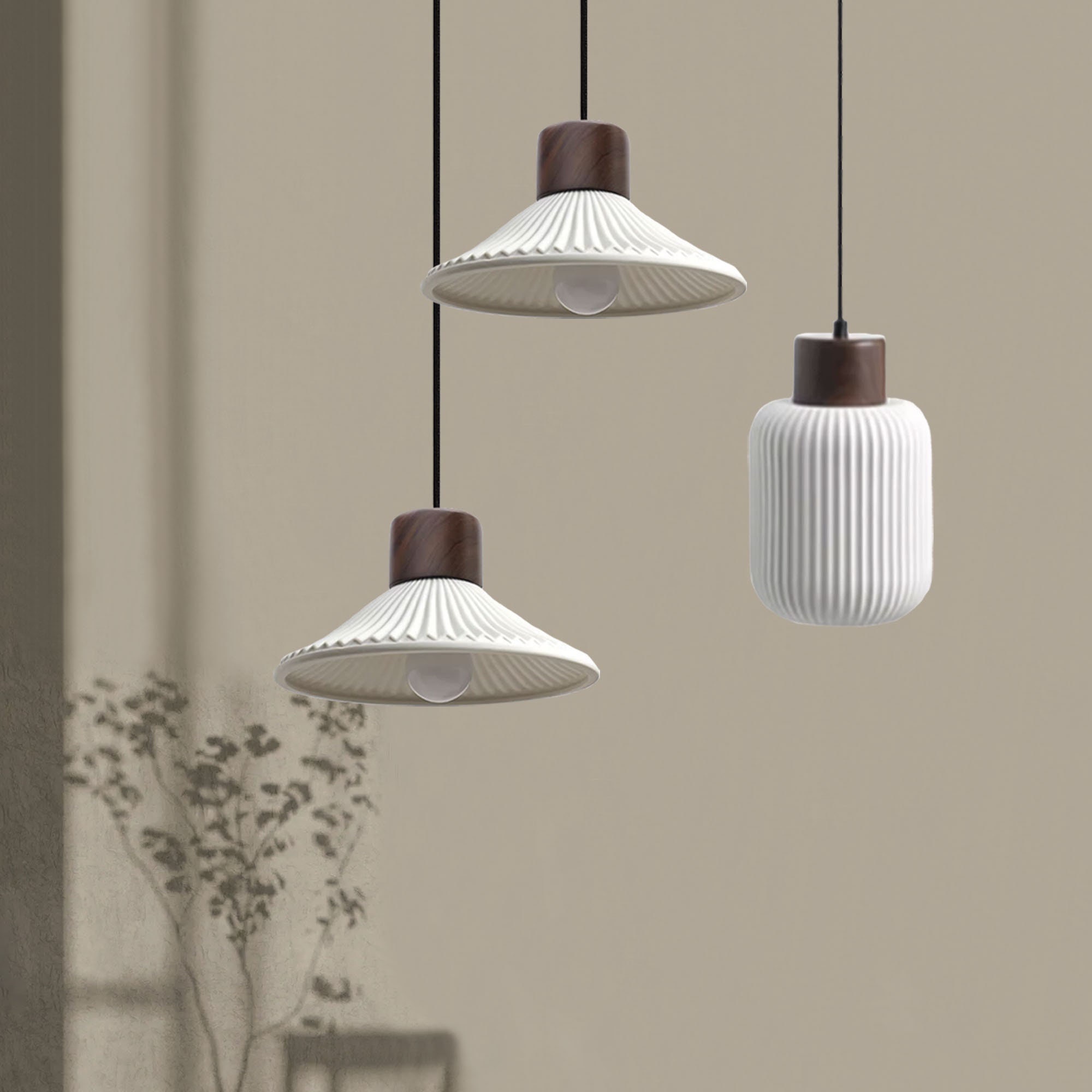 Fluted ceiling sale light