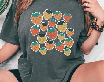Strawberry Shirt Strawberry Kawaii Clothes Fruit Shirt Strawberry T Shirt Kawaii Clothes Strawberry Top Cottagecore Tshirt Cottagecore Shirt