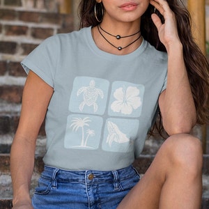 Surfer Girl Shirt Sea Turtle Shirt Whale Shirt Coconut Girl Clothes Coconut Girl Shirt Turtle Shirt Beachy Shirts Ocean Animal Shirt