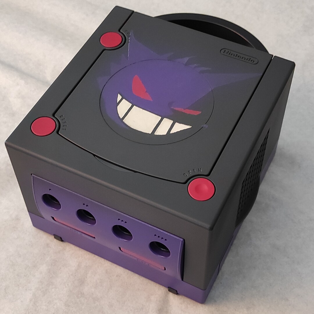 Console Nintendo Gamecube Custom Gengar Ectoplasma Pokemon Swiss Mod