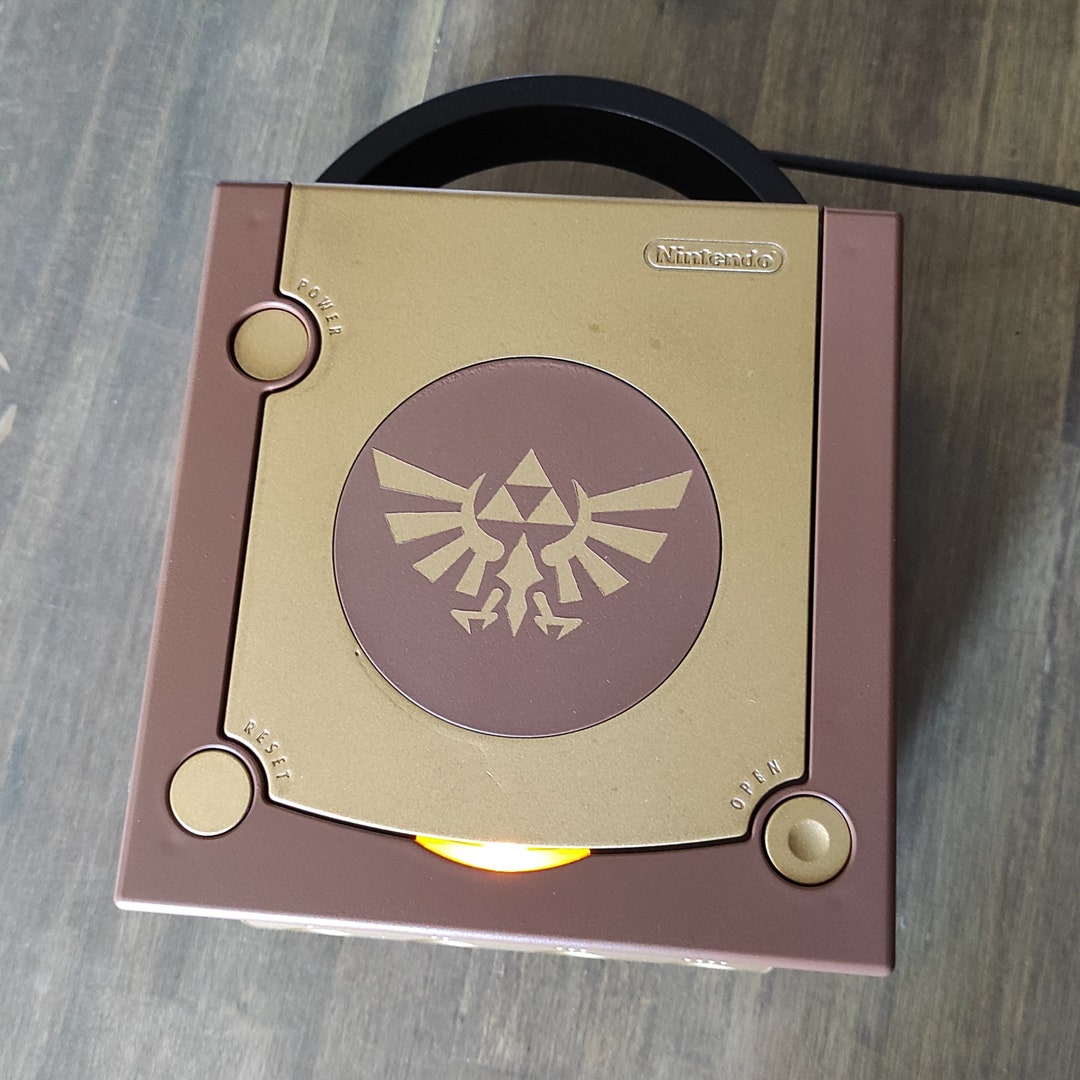 Console NINTENDO Gamecube Custom Themed Zelda Link Triforce Mod Pico