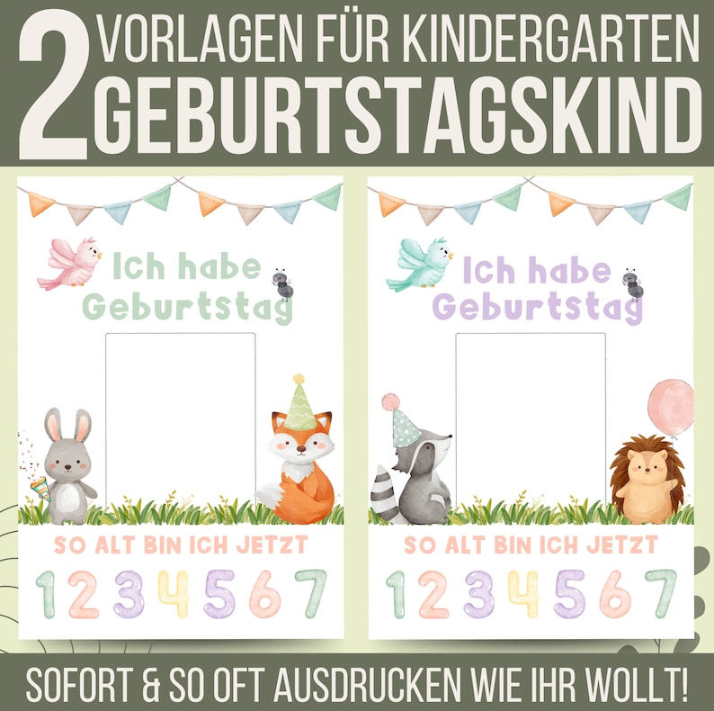  Foto zu 2 Templates Birthday Child Kindergarten Morning Circle Birthday 