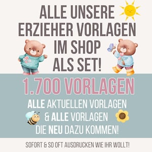 1700+ Erzieher Vorlagen | Kita Portfolio Krippe | Portfolio Vorlagen Kindergarten | Portfolio Kindergarten | Vorlagen Krippe Erzieher Ordner