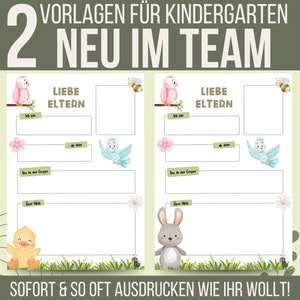 2 Nieuw bij het team prikbord kleuterschool | Sjabloon Kleuterschool | Afdrukken Kleuterschool | Sjabloonprofiel docent | Expressie kleuterschool Nieuw in het team
