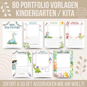 80 Dinosaur Portfolio Templates | Portfolio Templates for Nursery Schools | Portfolio Templates for Kindergartens | Portfolio Templates for Educators