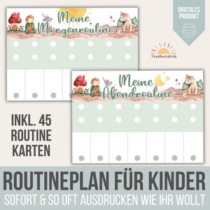 Routine du matin et routine du soir enfants | Plan de routine pour tout-petits | Cartes de routine enfants| Cartes de routine Plan de routine pour tout-petits | Pour IMPRIMER