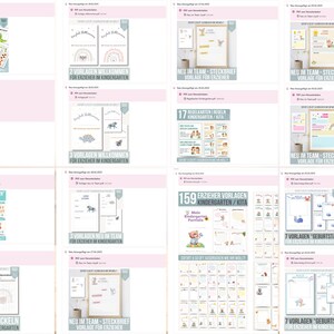 Kindergarten Vorlagen WACHSENDE DATENBANK | schon 1700+ Vorlagen enthalten | Kita Portfolio Kindergarten | Steckbriefe, Portfolio Ordner