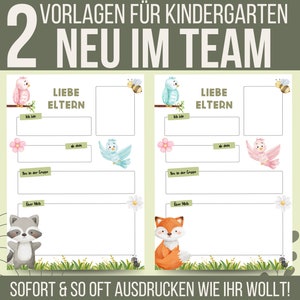 2 profielen van kleuterleidsters | Sjabloon Kleuterschool | Afdrukken Kleuterschool | Sjabloon profiel crib | Expressie kleuterschool Nieuw in het team
