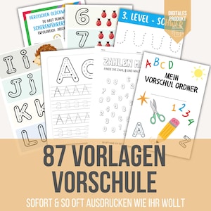 87 Kleuterschoolmappen | Leren schrijven | Werkbladsjablonen voor kinderen | Sjablonen voor kleuterportfoliomappen | Kleuterschoolsjablonen