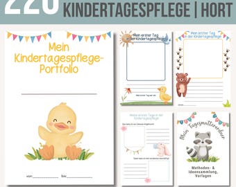 220 plantillas de niñera | Portafolio de Guardería Infantil Hort | Plantillas para padres de guardería | Portafolio preescolar | perfiles, protocolos de cambio de pañales, etc.