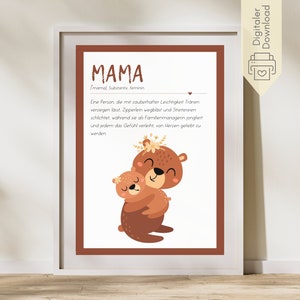 Geschenk Mama | Muttertag Poster Mama | Muttertagsgeschenk | Muttertag Karte PDF Vorlage Mutter Tag |  Sofort Download | Geschenk Muttertag