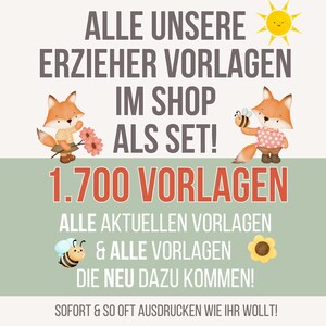 Kindergarten Vorlagen WACHSENDE DATENBANK | schon 1700+ Vorlagen enthalten | Kita Portfolio Kindergarten | Steckbriefe, Portfolio Ordner